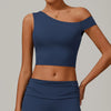SPARK Recycled One Shoulder Crop Tank Top ZC9207
