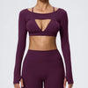 SPARK Women's Naked-Feel Brushed Long Sleeve Yoga Cover-Up Top YEL62538