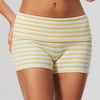 SPARK Women's Striped Fold-Over Waist Yoga Shorts ZC4556
