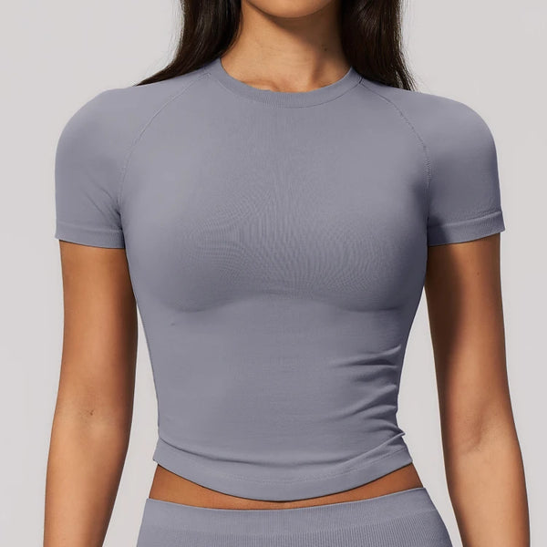 SPARK Seamless Short Sleeve Yoga Athletic Top ZC4535
