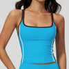 SPARK Women’s Color-Block Crossover Backless Workout Tank Top ZC2578