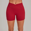 SPARK Women's Cross Waist Tummy Control Yoga Shorts TF9721