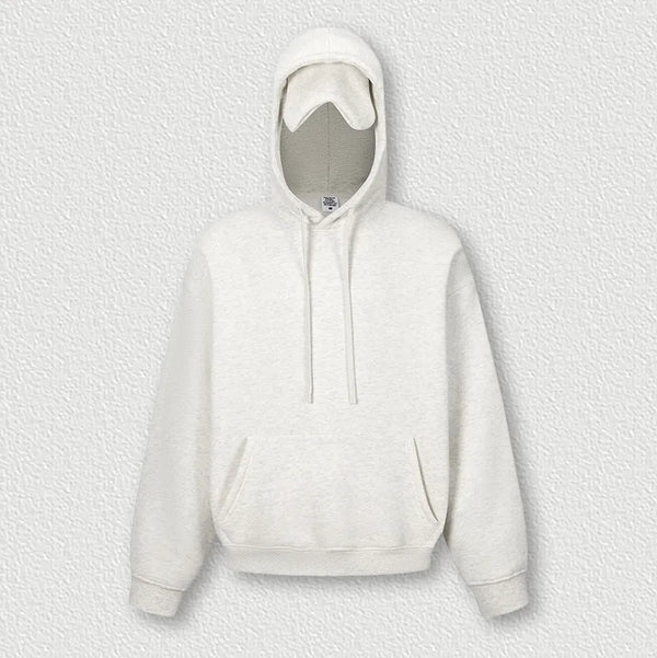 SPARK Men's Solid Color Hooded Sweatshirt with Eye Mask TH2692