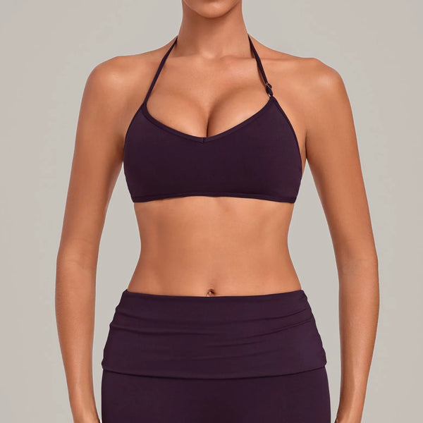 SPARK Women's Halter Neck Sports Bra with Built-In Pads TF8402