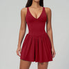SPARK Women's Deep V Neck Yoga Fitness Tennis Dress ZC9582