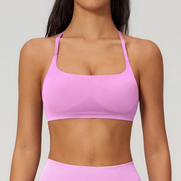 SPARK Seamless Cross Back Adjustable Sports Yoga Bra ZC7790