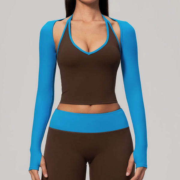 SPARK New Long-Sleeve Crop Athletic Yoga Shrug ZC9639
