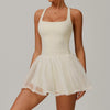 SPARK Fitness Tank Top with Pad Recycled Fabric Tennis Skirt ZC9091