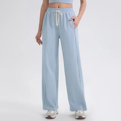 SPARK Drawstring Straight Leisure Sweat Pants YEL52316