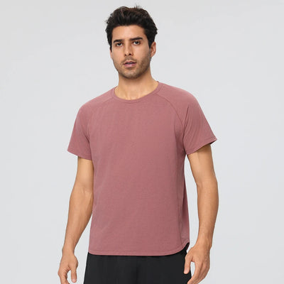SPARK Men's Linen-Cotton Feel Quick-Dry T-Shirt YEL61204