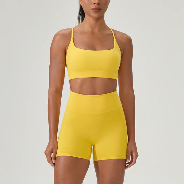 SPARK Women‘s Spring Activewear Yoga 2 Piece Set YEL52758+52459