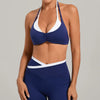 SPARK Color Block Fake Two-Piece Yoga Fitness Bra TF40602