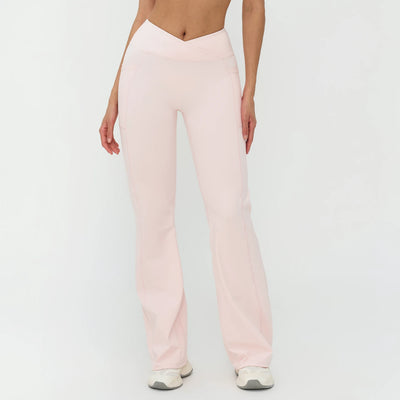 SPARK Cross High Waist Flared Pants for Women ZC2030