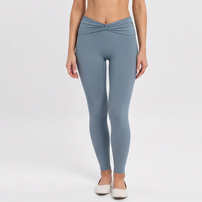SPARK Shirred Waist Tummy Control Yoga Pants for Women FNK26071