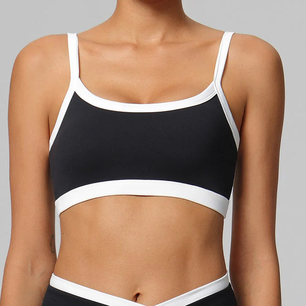 SPARK Women's Naked-Feel Contrast Color Yoga Bra CT2190