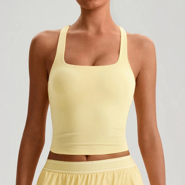 SPARK Women’s Square Neck Racerback Yoga Fitness Tank Top LQ2208