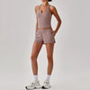 SPARK Women's Racerback Tank Top&Quick Dry Shorts 2 Piece Yoga Set LQ4123