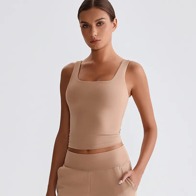 SPARK Square Neck Longline Sports Tank Top LQ8011