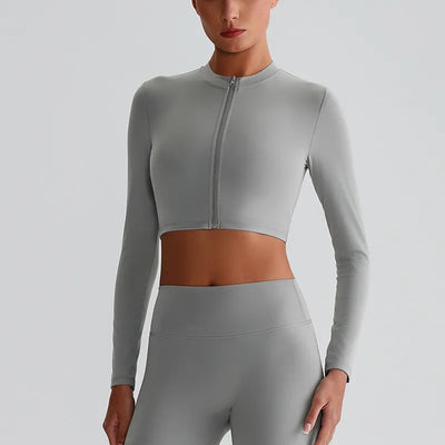 SPARK Fitness Cropped Long Sleeve Jacket LQ8022