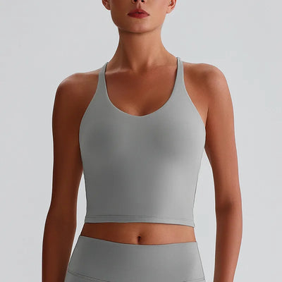 SPARK Yoga Crop Top with Sexy Cross Back LQ8028