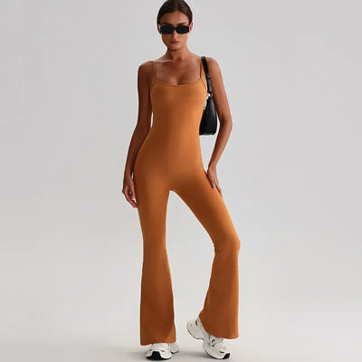 SPARK Spaghetti Straps Yoga Long Jumpsuit LQ8031