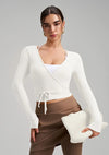SPARK Chic Long Sleeve Wrap Tie Yoga Top RQ7418