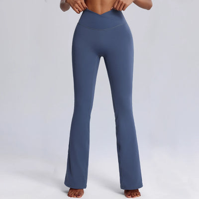 SPARK New Cross Waist Yoga Fitness Flared Pants FYD223