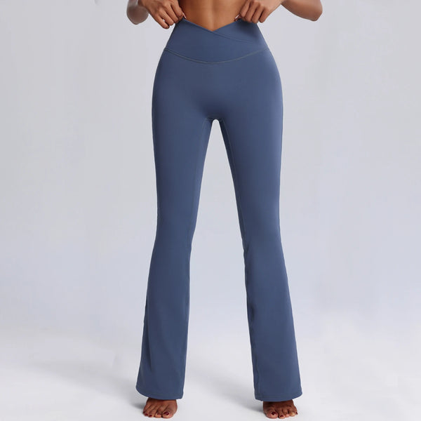 SPARK New Cross Waist Yoga Fitness Flared Pants FYD223