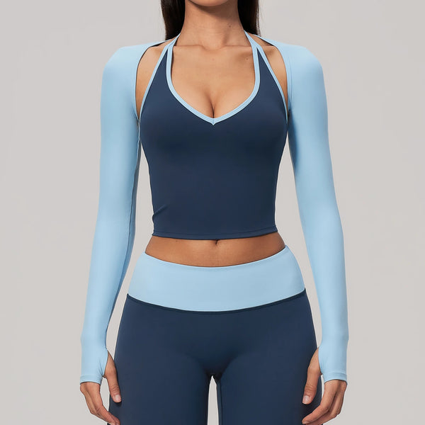 SPARK New Long-Sleeve Crop Athletic Yoga Shrug ZC9639
