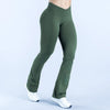 SPARK Seamless Cross-Waist Yoga Pants with Flared Legs RXW3016