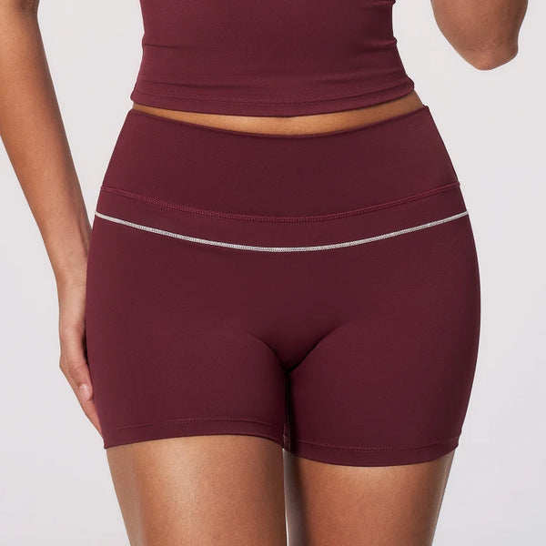 SPARK 2026 New Women's Color-Block High-Waisted Athletic Shorts ZC9615
