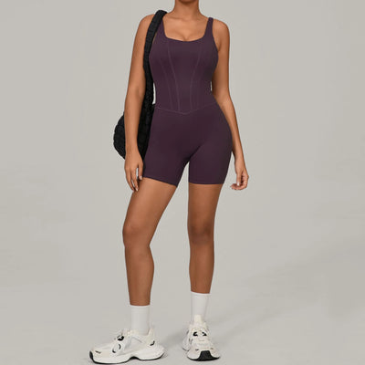 SPARK Quick-dry One-piece Workout Bodysuit with Adjustable Straps TF1410