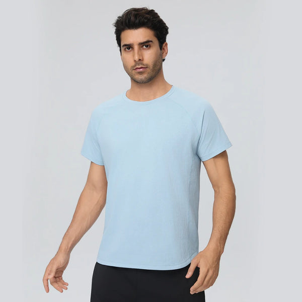 SPARK Men's Linen-Cotton Feel Quick-Dry T-Shirt YEL61204