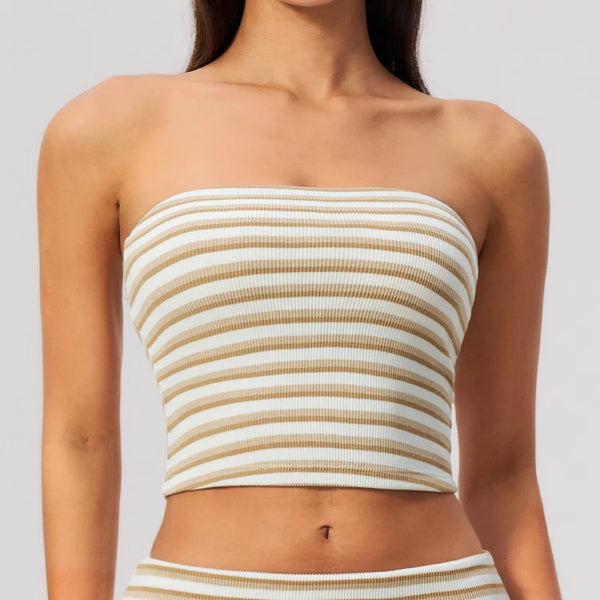 SPARK Women's New Striped Yoga Fitness Tube Top ZC4556