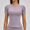 SPARK Normal Crew Neck Slim Yoga Short Sleeve Top ZC2546