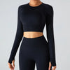 SPARK Seamless Long Sleeve Crop Top YJ0167