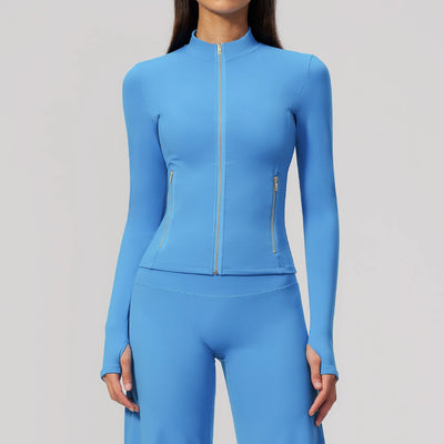 SPARK Women's New Slim-Fit Brushed Stretch Zip-Up Yoga Jacket ZC5529