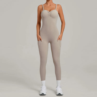 SPARK Women’s Versatile Yoga Jumpsuit with Side Pockets TF80663