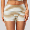 SPARK Women's Striped Fold-Over Waist Yoga Shorts ZC4556