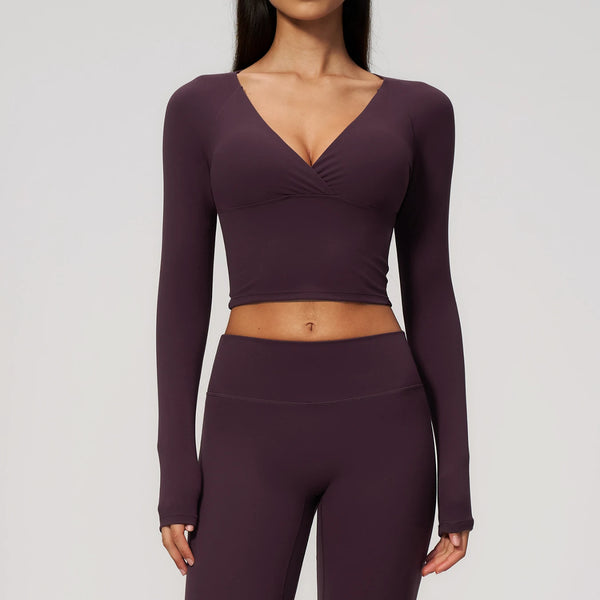 SPARK Women's Slim-Fit Long-Sleeve Yoga Top ZC4208