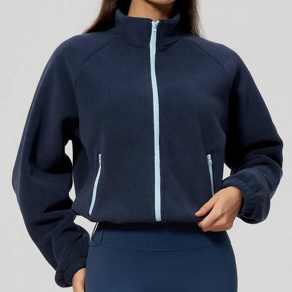 SPARK Women's Plush Fleece Zip-Up Jacket ZC5585