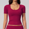 SPARK Women's Versatile Slim-Fit Short Sleeve Yoga Top ZC5558