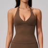 SPARK Seamless V-neck Halter Yoga Fitness Tank Top ZC2557