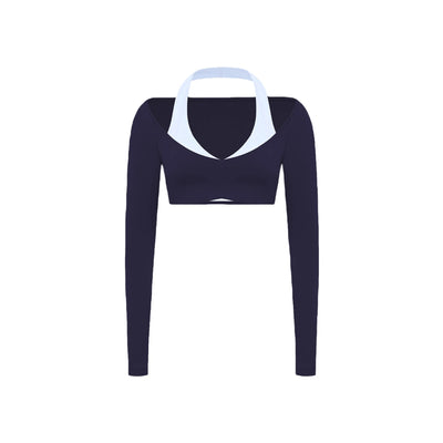Spark Women's Halter Neck Crop Top Yoga Shirt FNK8816