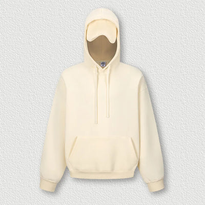 SPARK Men's Solid Color Hooded Sweatshirt with Eye Mask TH2692