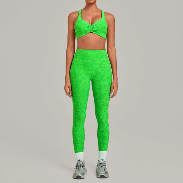 SPARK Ruched Sports Bra & High-Waisted Workout Set TF9291