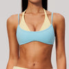SPARK Women’s Color Block Fake Two-Piece Yoga Bra ZC2585