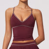 SPARK Women's Color-Block V-neck Halter Yoga Tank Top ZC9615