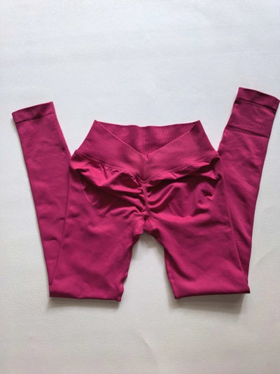 SPARK Seamless V Back Waist Butt Lifting Workout Leggings OD5588