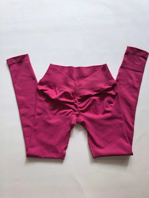 SPARK Seamless V Back Waist Butt Lifting Workout Leggings OD5588